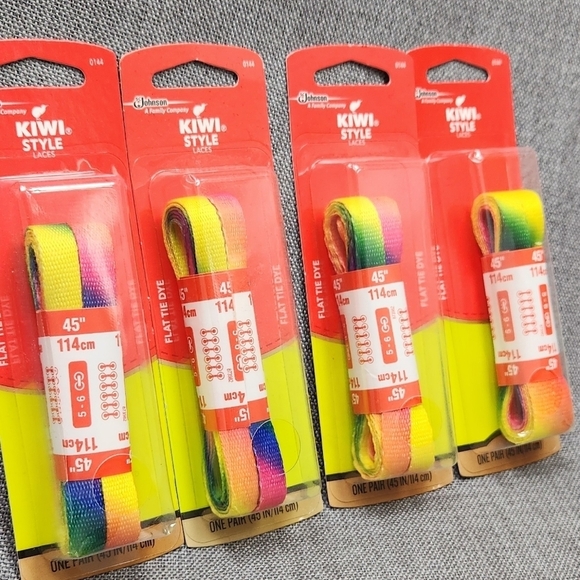 Kiwi Shoes - Kiwi Style Tye Dye Shoe Laces 45" 114 cm 5-6 Lot of 4.